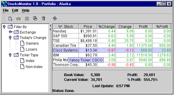 StocksMonitor Screen Shot